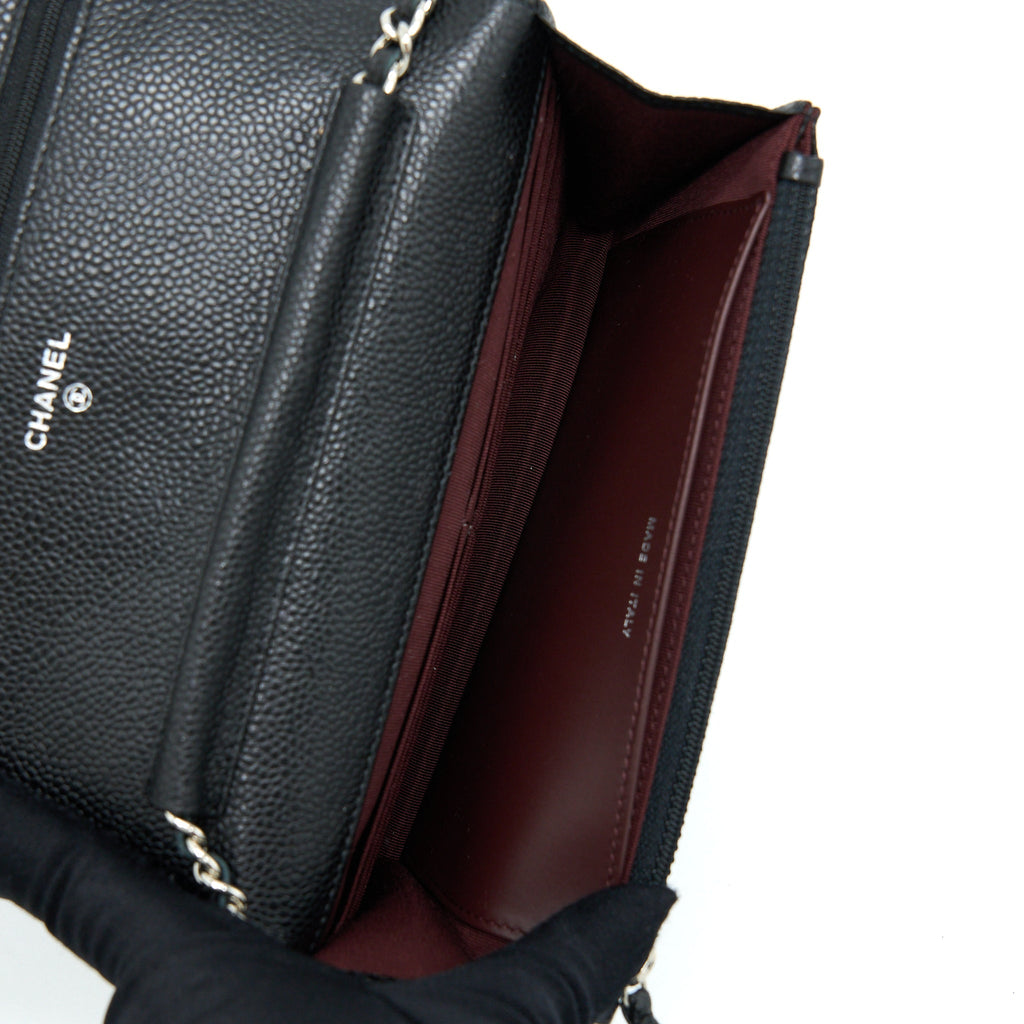 Chanel Classic Wallet On Chain Caviar Black