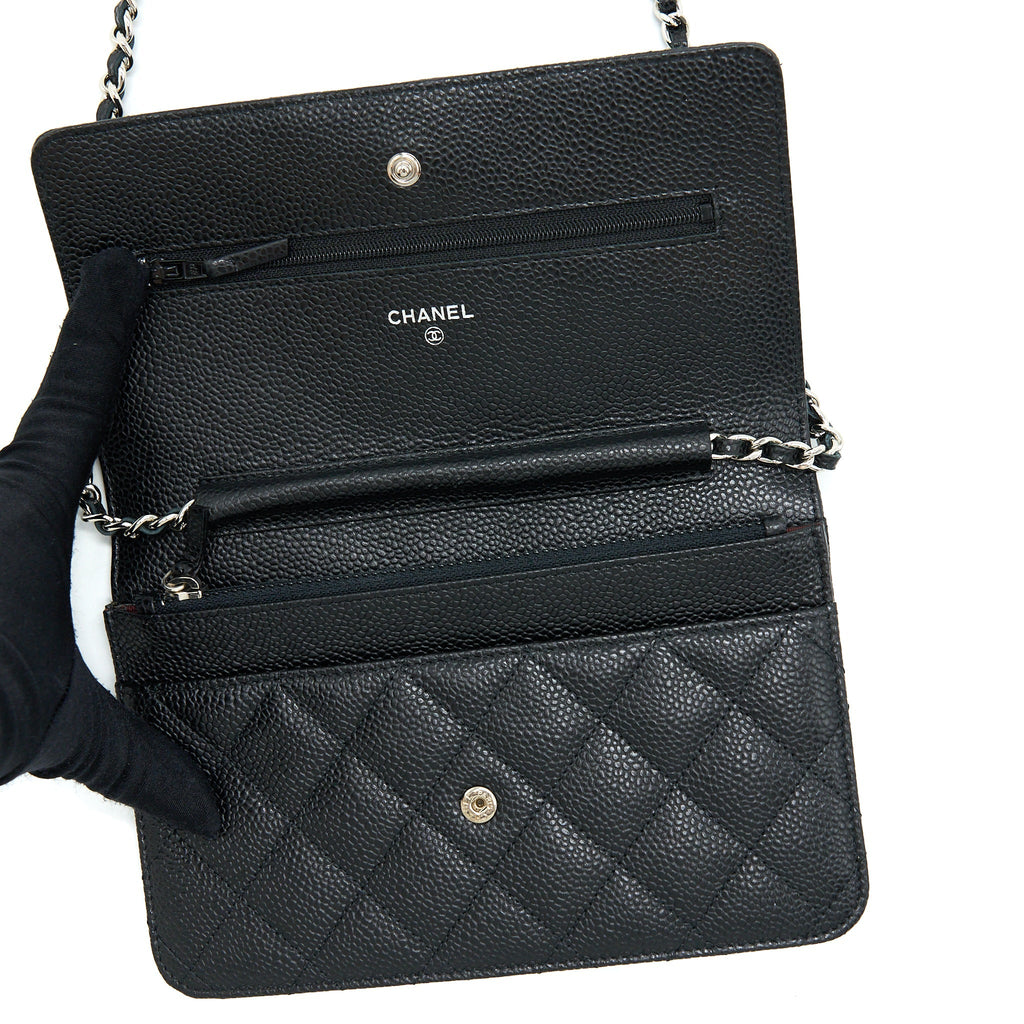 Chanel Classic Wallet On Chain Caviar Black