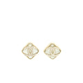 Chanel 22S Quilted CC Logo Earring Light Gold Tone