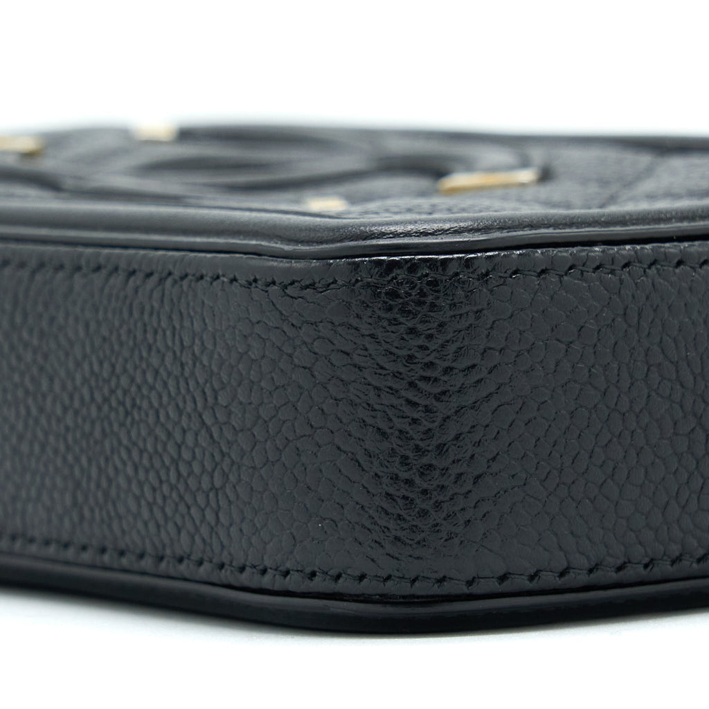 Chanel Filigree Long Wallet On Chain Caviar Black