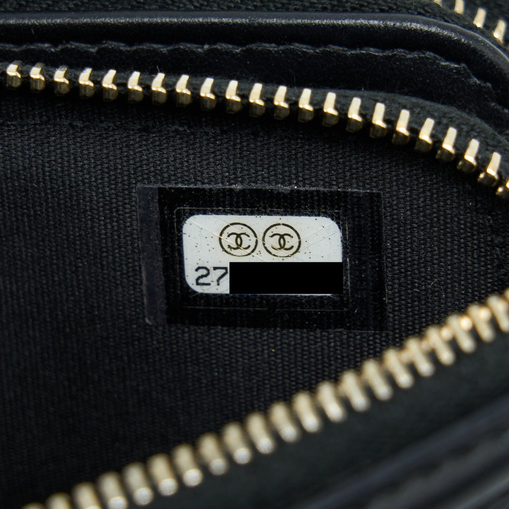 Chanel Filigree Long Wallet On Chain Caviar Black