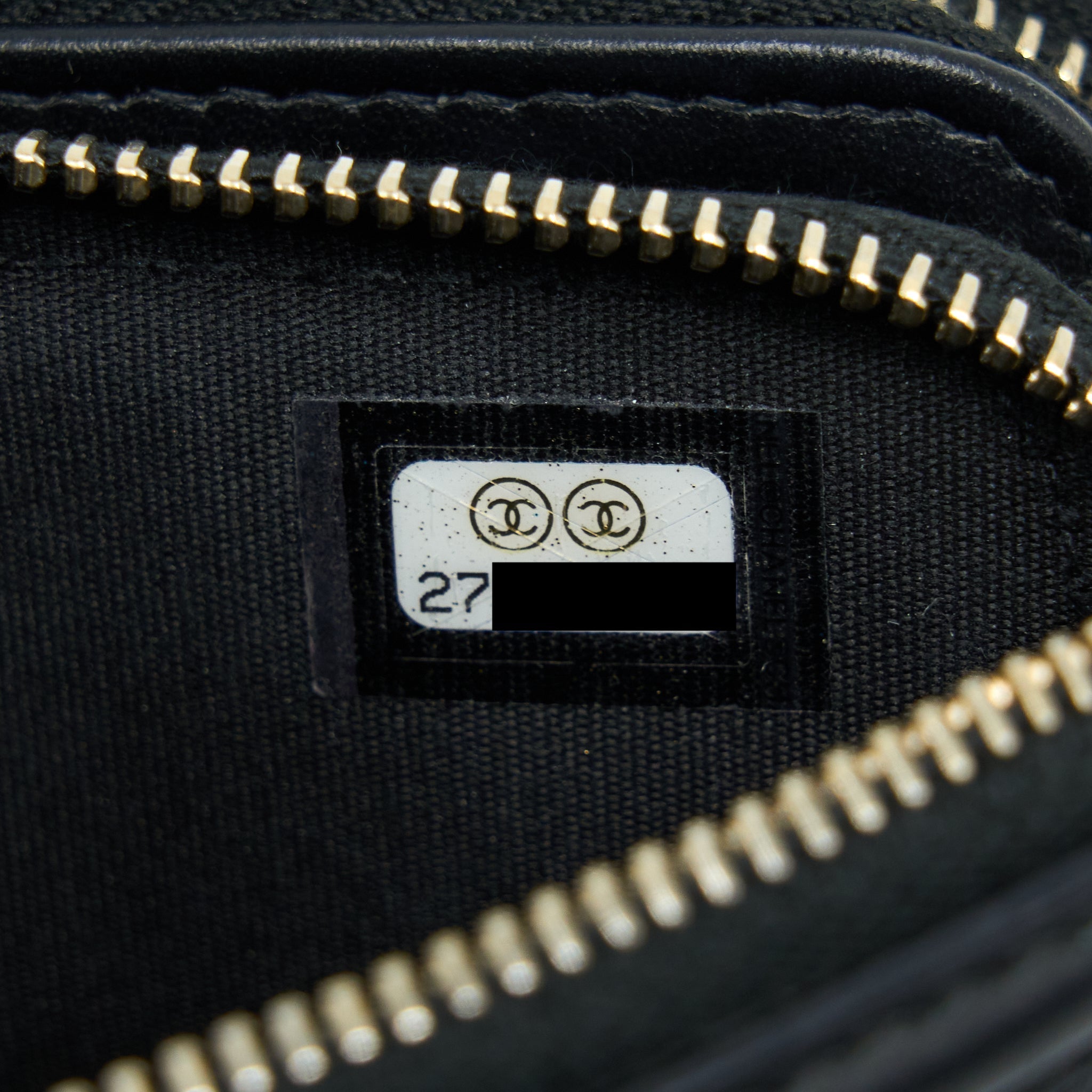 Chanel Filigree Long Wallet On Chain Caviar Black