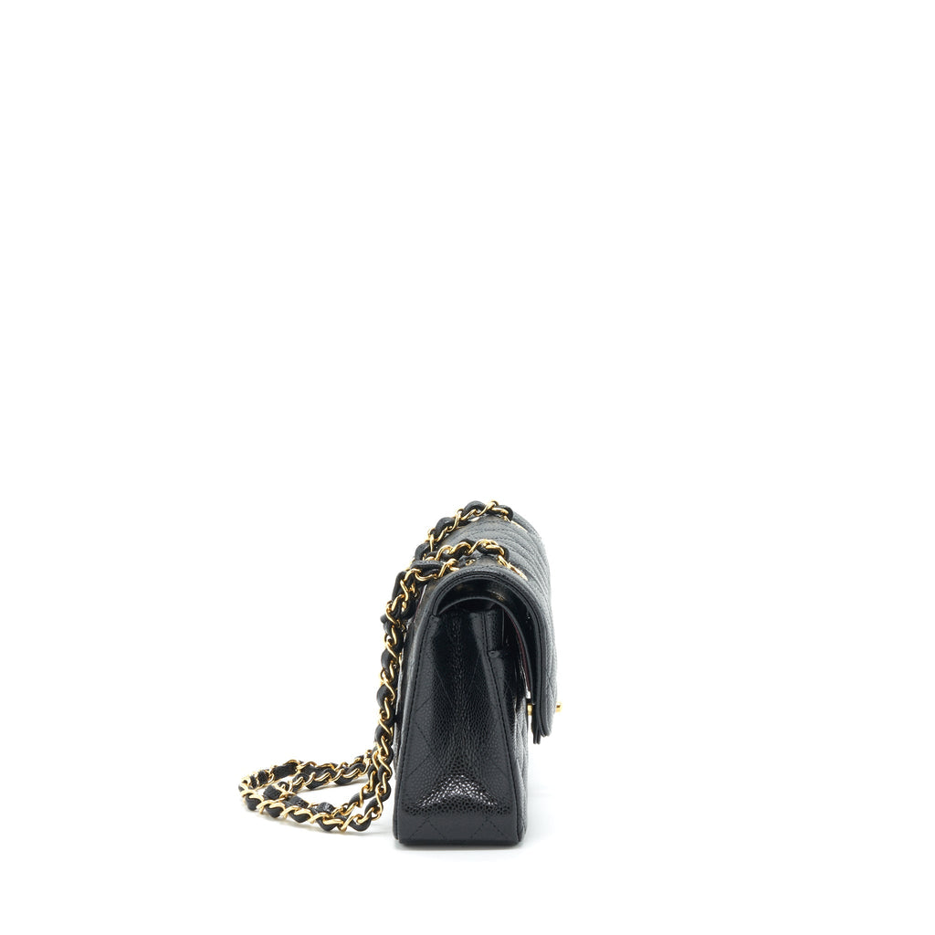 Chanel Small Classic Double Flap Bag Caviar Black