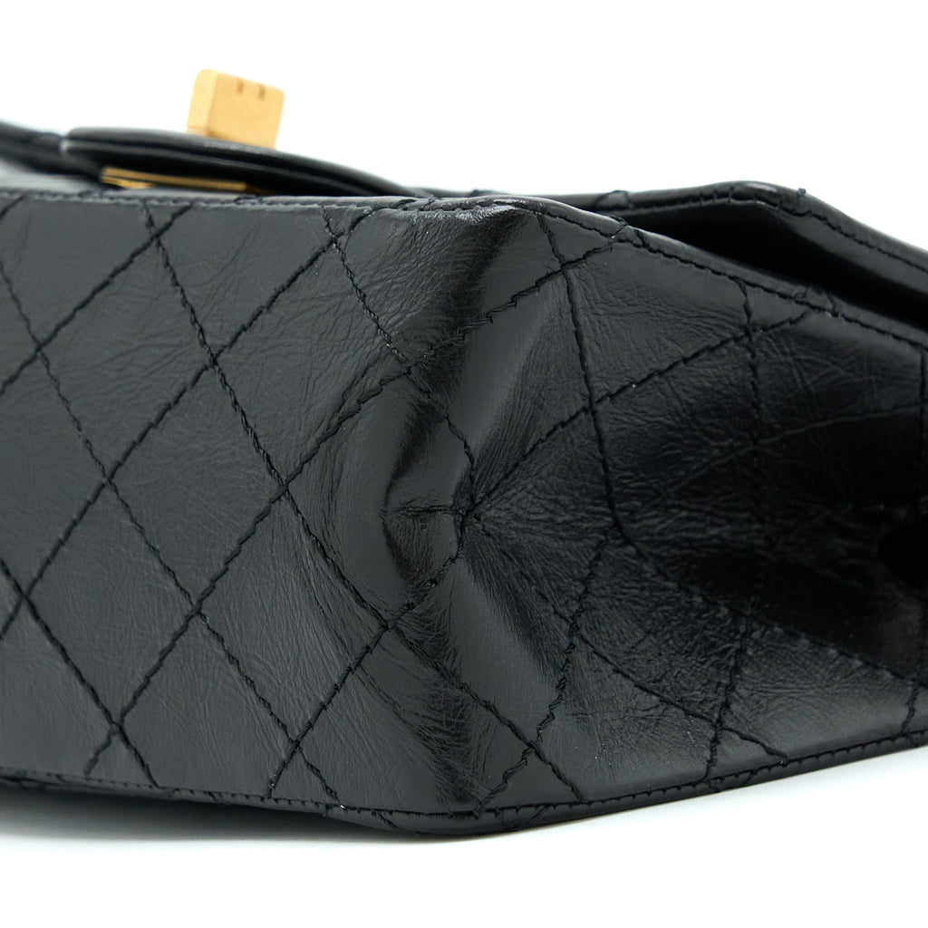 Chanel Mini 2.55 Reissue Flap Bag Aged Calfskin Black Brushed