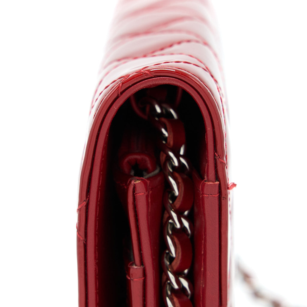 Chanel Wallet on Chain Patent Red