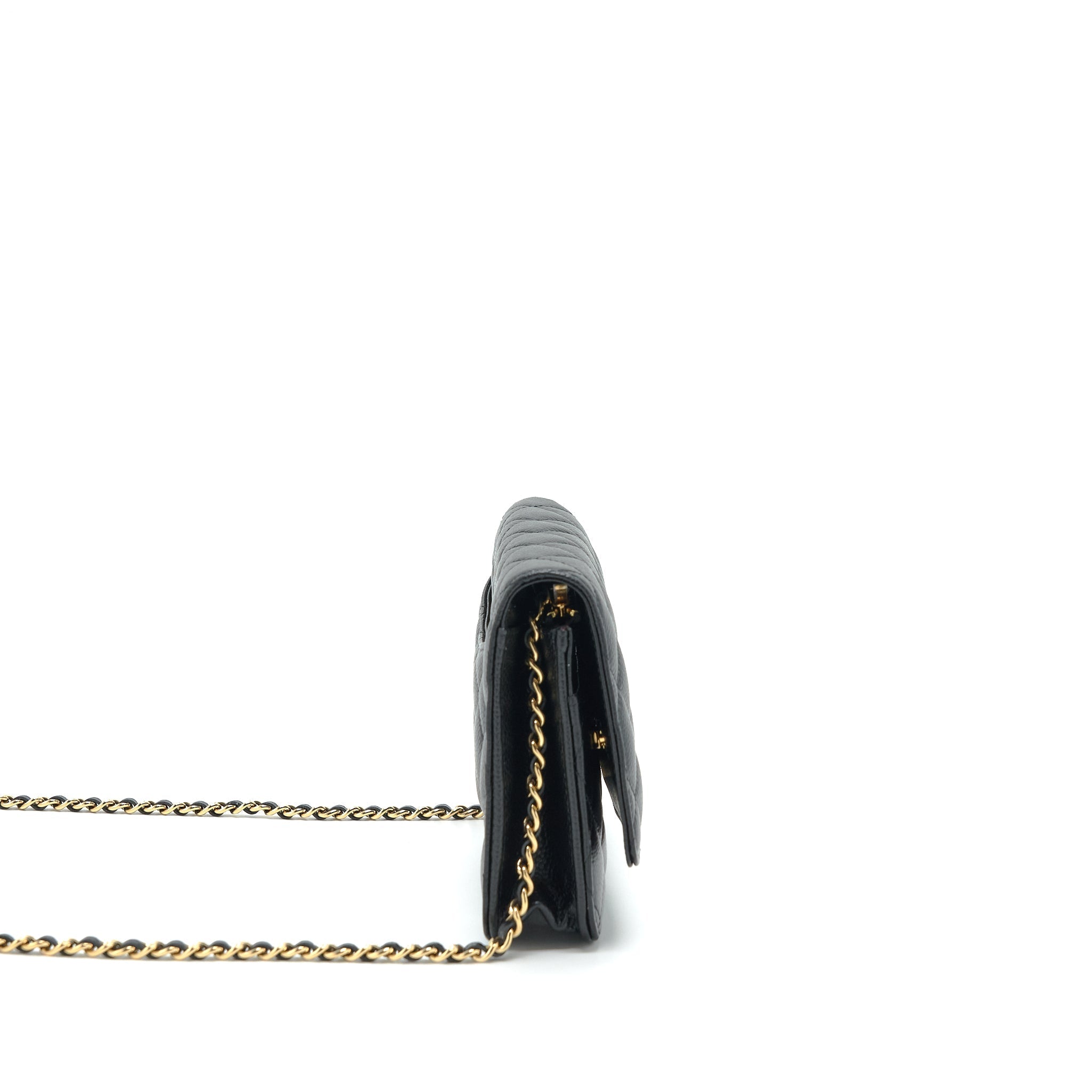 Chanel Class Wallet On Chain Caviar Black  (Microchip)