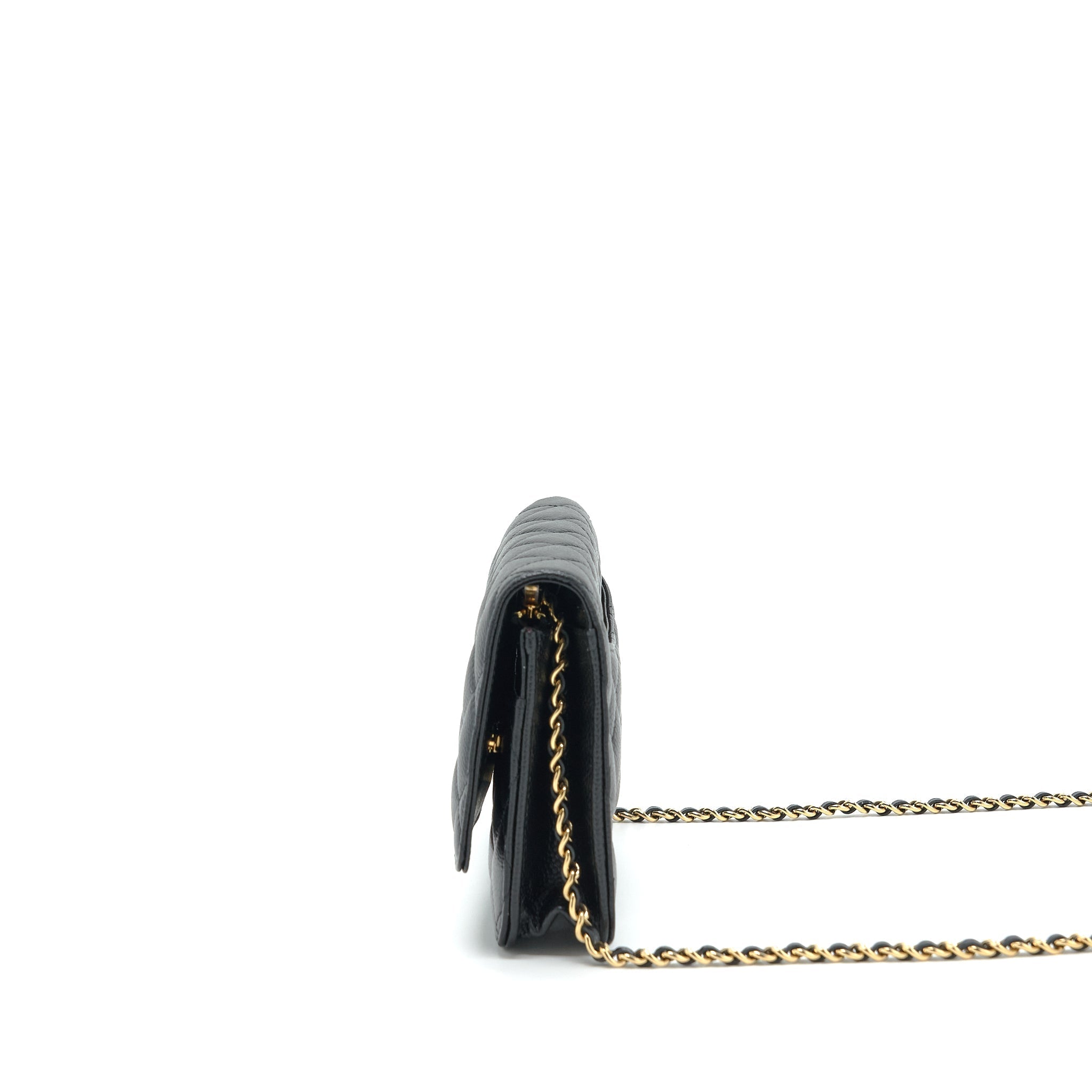 Chanel Class Wallet On Chain Caviar Black  (Microchip)