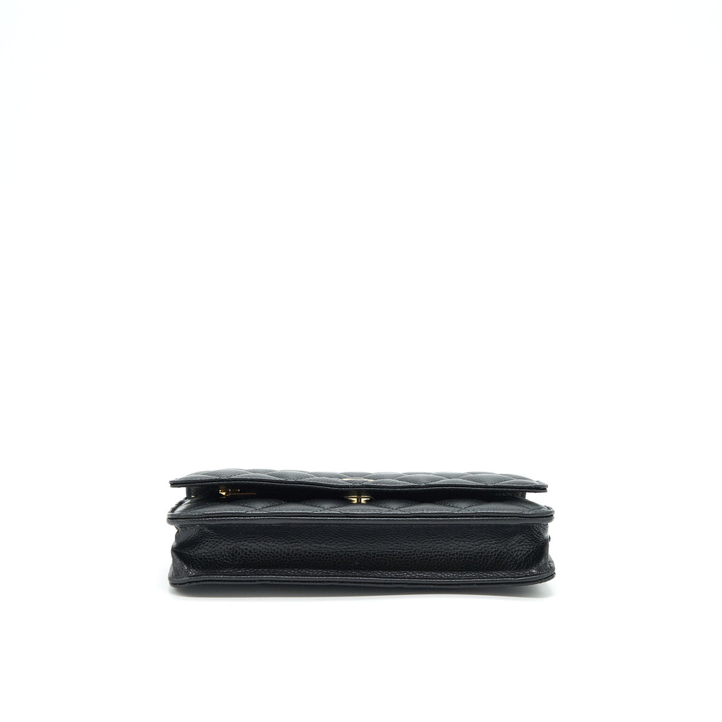 Chanel Class Wallet On Chain Caviar Black  (Microchip)