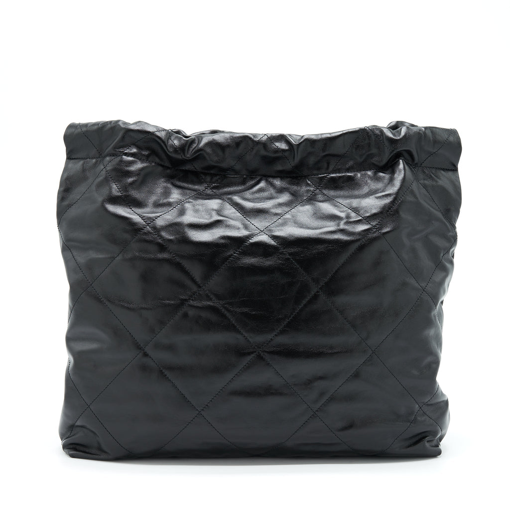 Chanel 22 Bag Shiny Calfskin Black