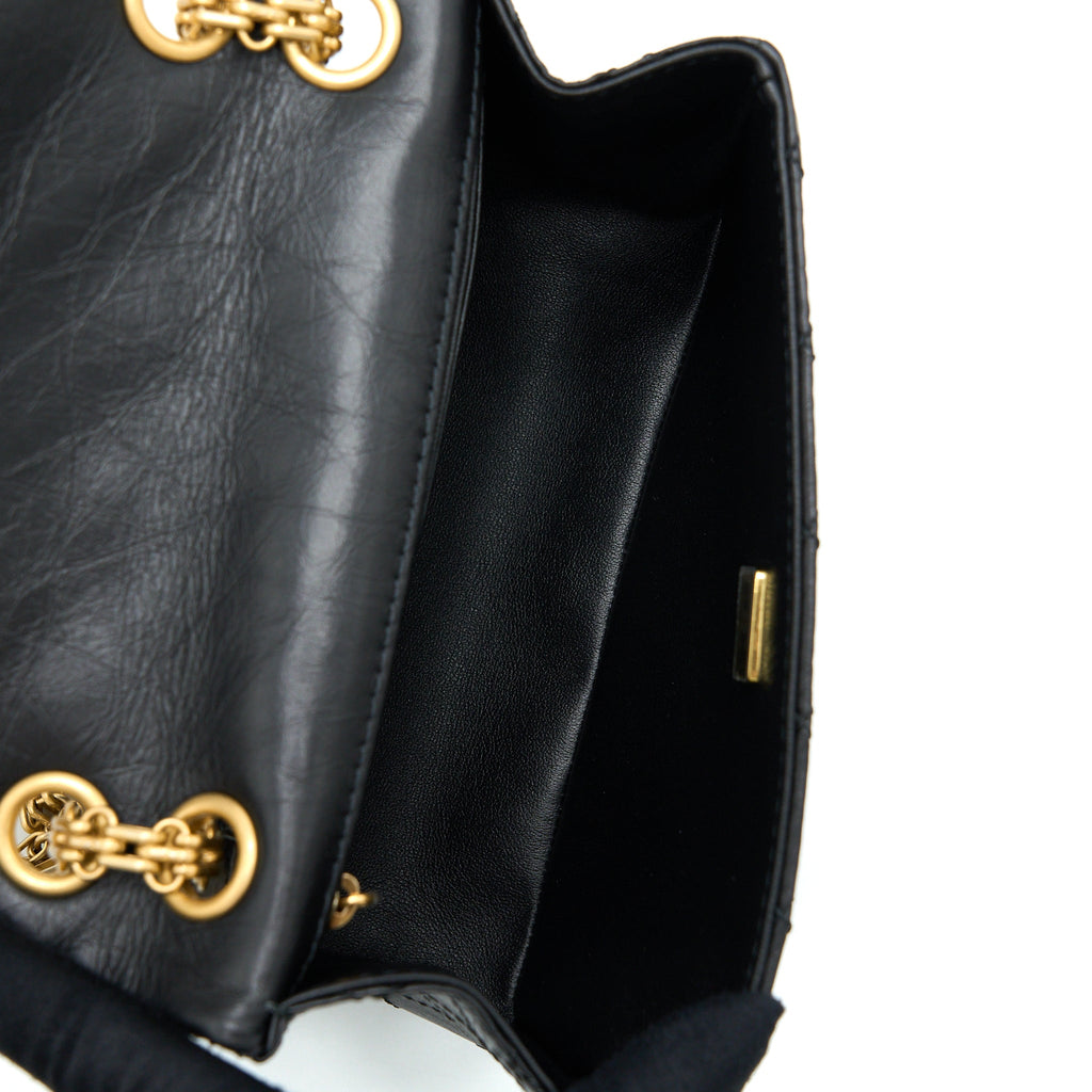 Chanel Mini 2.55 Reissue Flap Bag Aged Calfskin Black Brushed