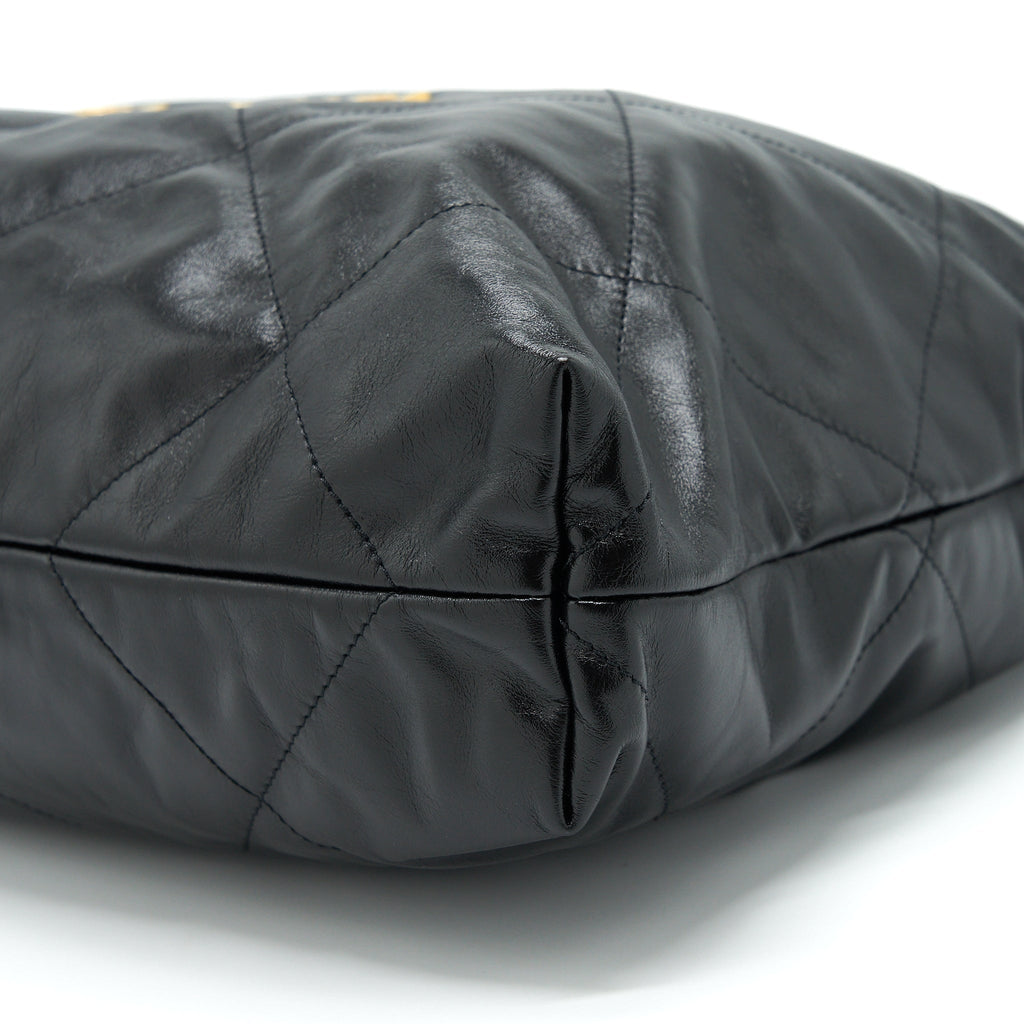 Chanel 22 Bag Shiny Calfskin Black