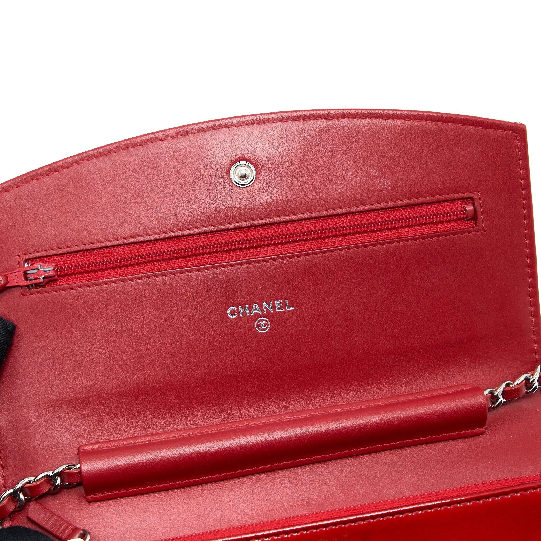 Chanel Wallet on Chain Patent Red