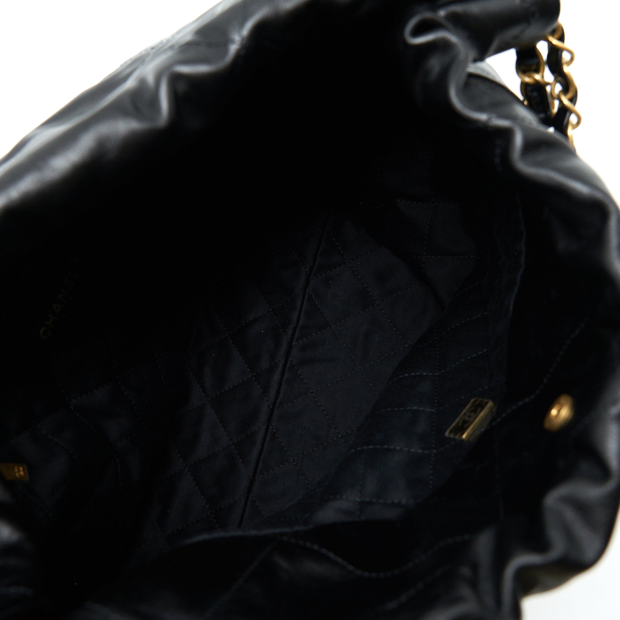 Chanel 22 Bag Shiny Calfskin Black