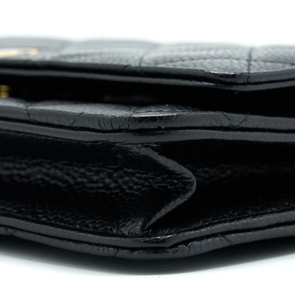 Chanel Classic Wallet On Chain Caviar Black  (Microchip)