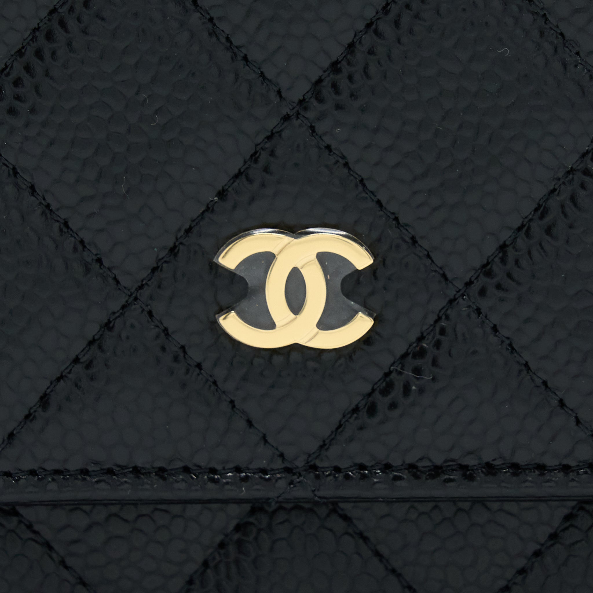 Chanel Classic Wallet On Chain Caviar Black  (Microchip)