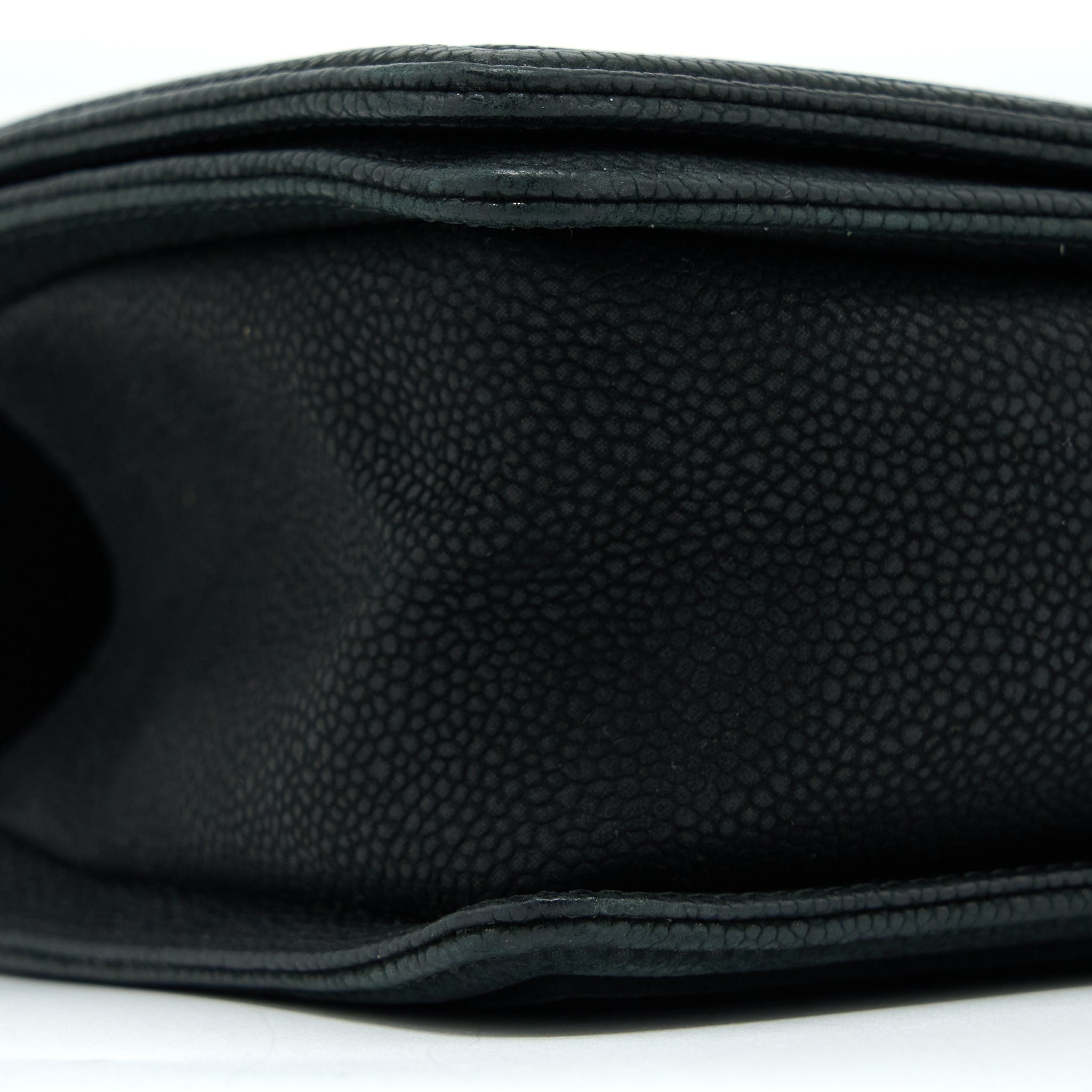 Chanel Medium Boy Bag Grained Calfskin Black