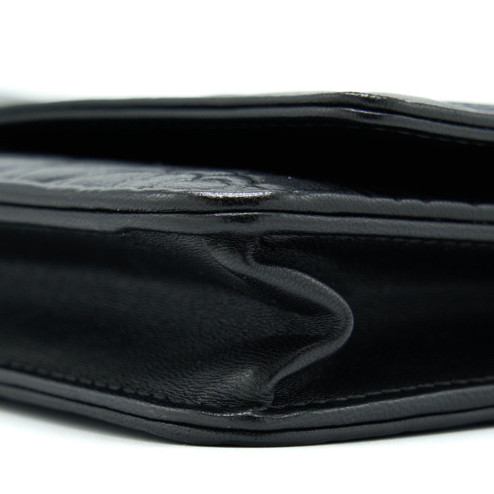 Chanel Camellia Wallet On Chain Lambskin Black