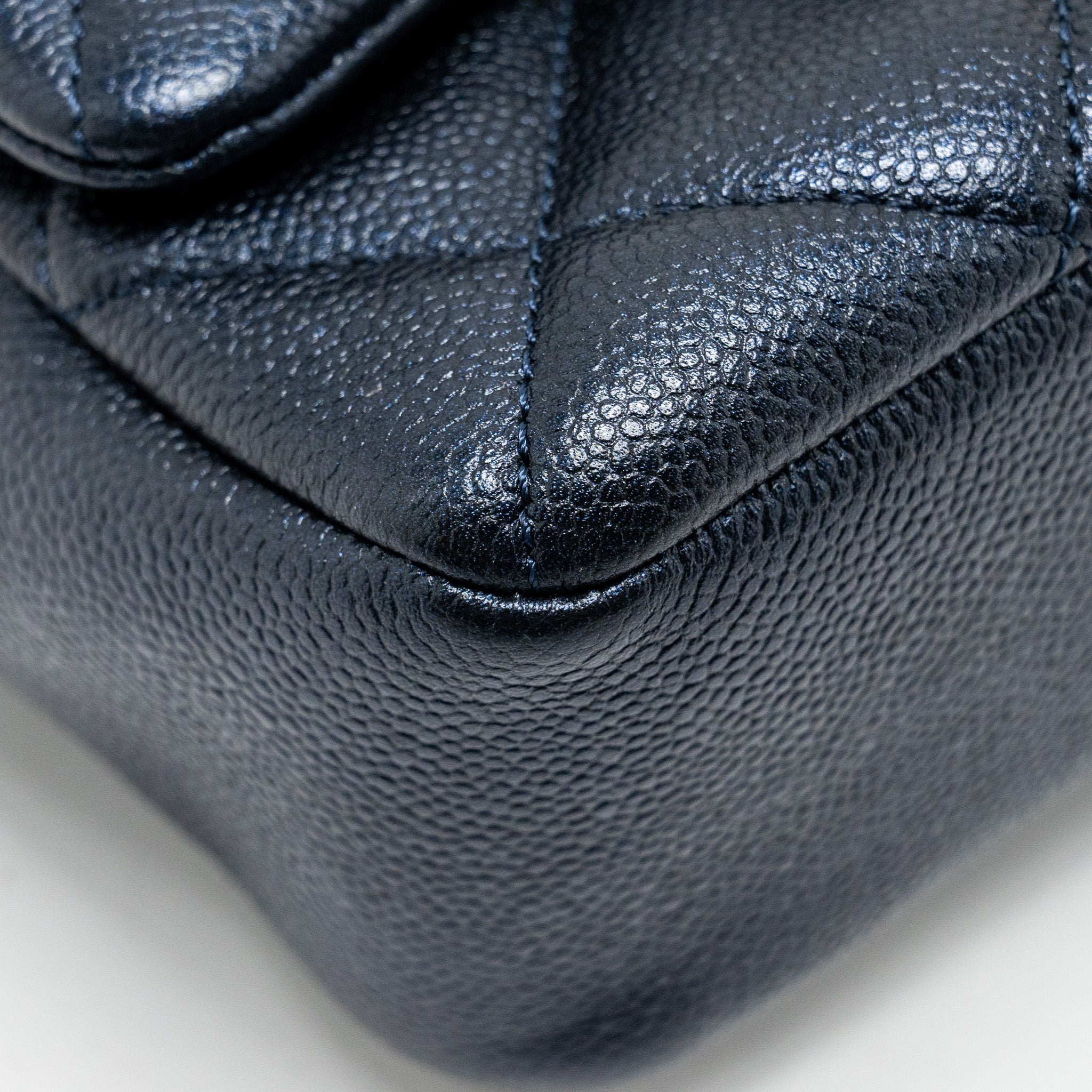 Chanel 21K My Perfect Mini Flap Bag Caviar Iridescent Black  (Microchip)