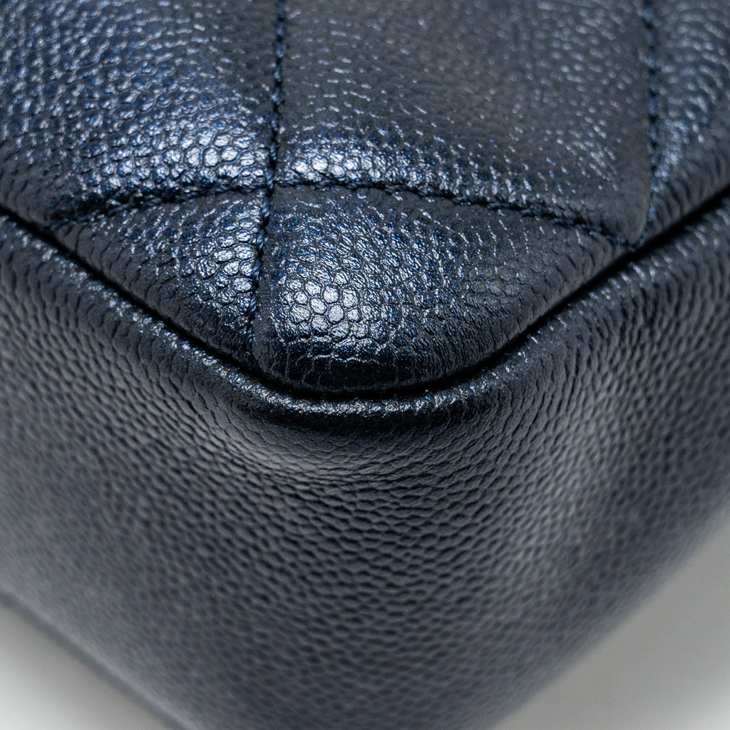Chanel 21K My Perfect Mini Flap Bag Caviar Iridescent Black  (Microchip)
