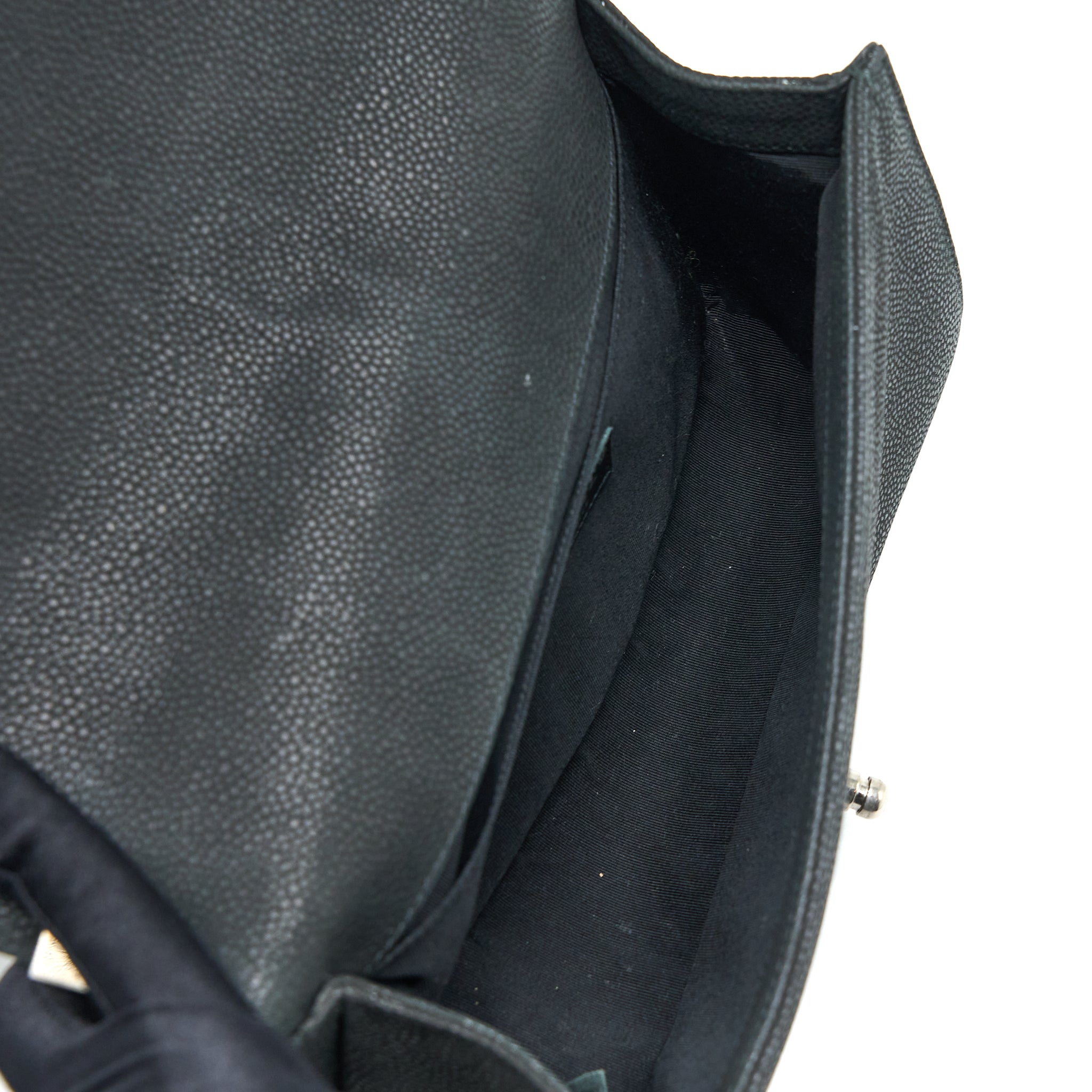 Chanel Medium Boy Bag Grained Calfskin Black