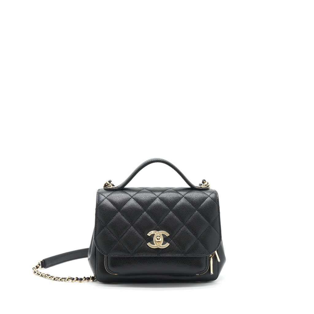 Chanel 22P Small Business Affinity Grained Calfskin Black L