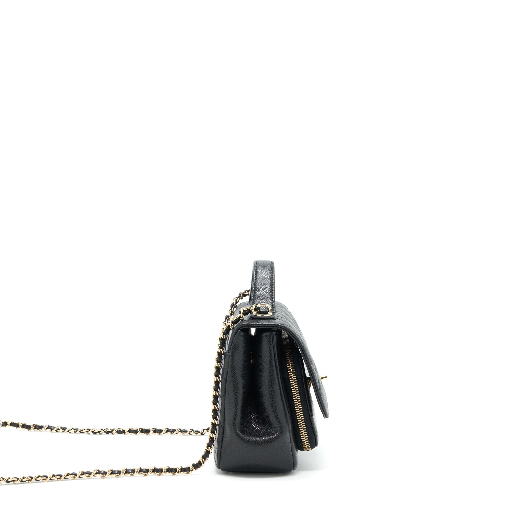 Chanel 22P Small Business Affinity Grained Calfskin Black L