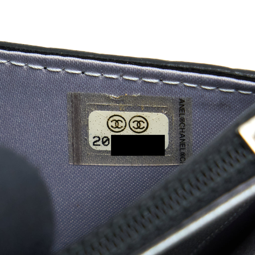 Chanel Camellia Wallet On Chain Lambskin Black