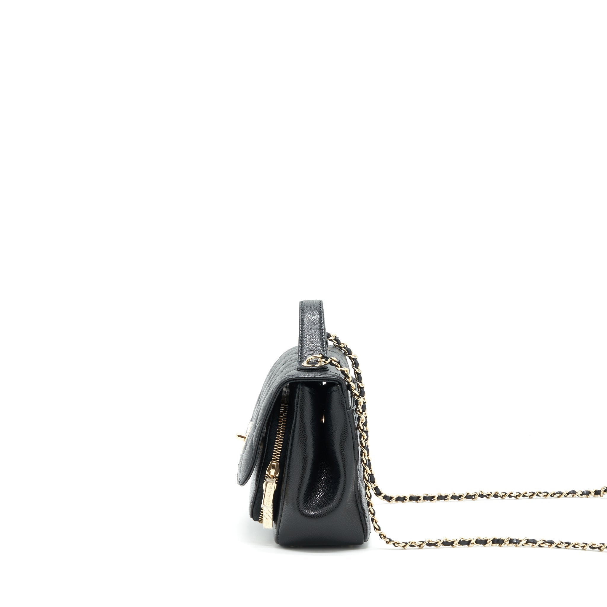 Chanel 22P Small Business Affinity Grained Calfskin Black L