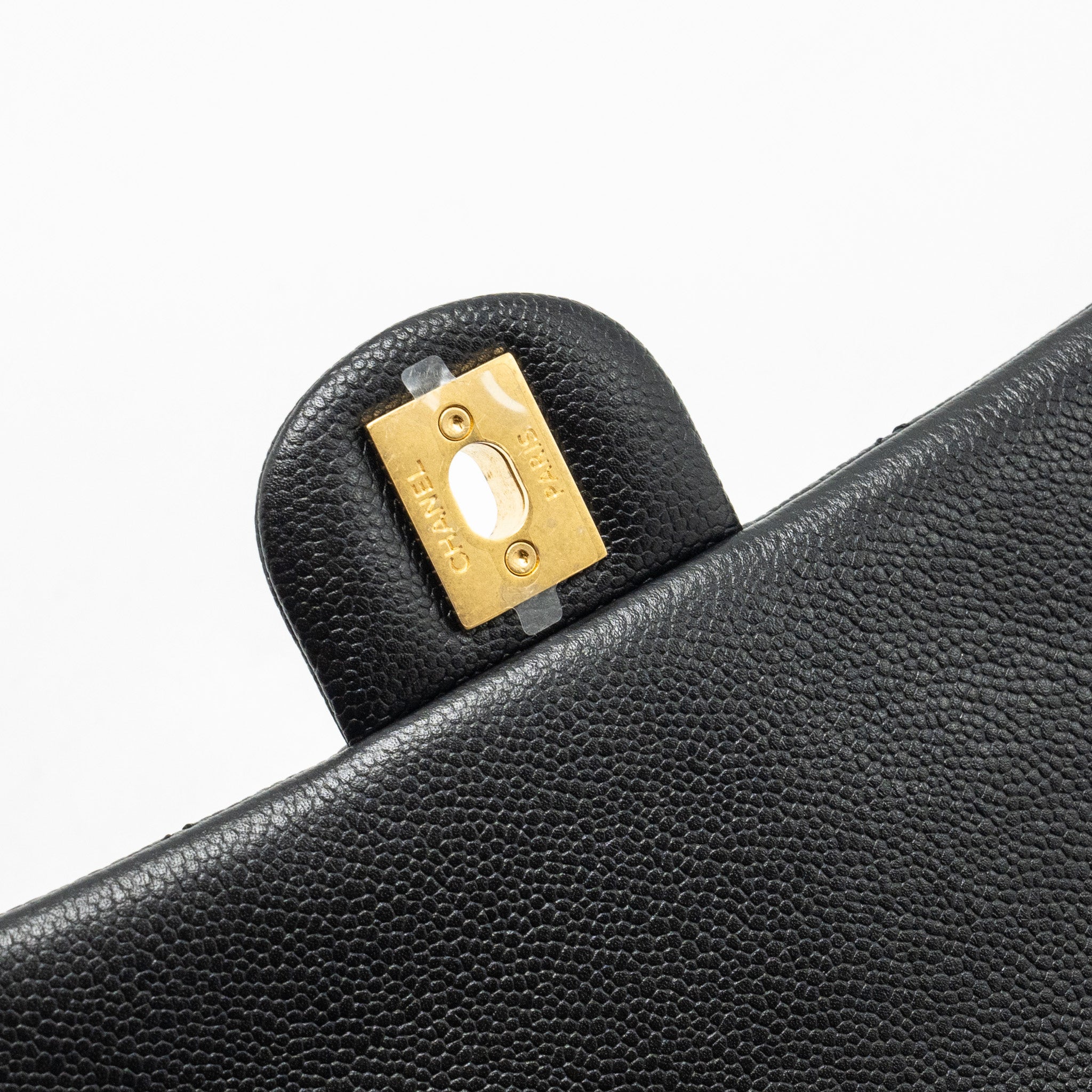 Chanel Coco Love Flap Bag Adjustable Chain Caviar Black  (microchip)