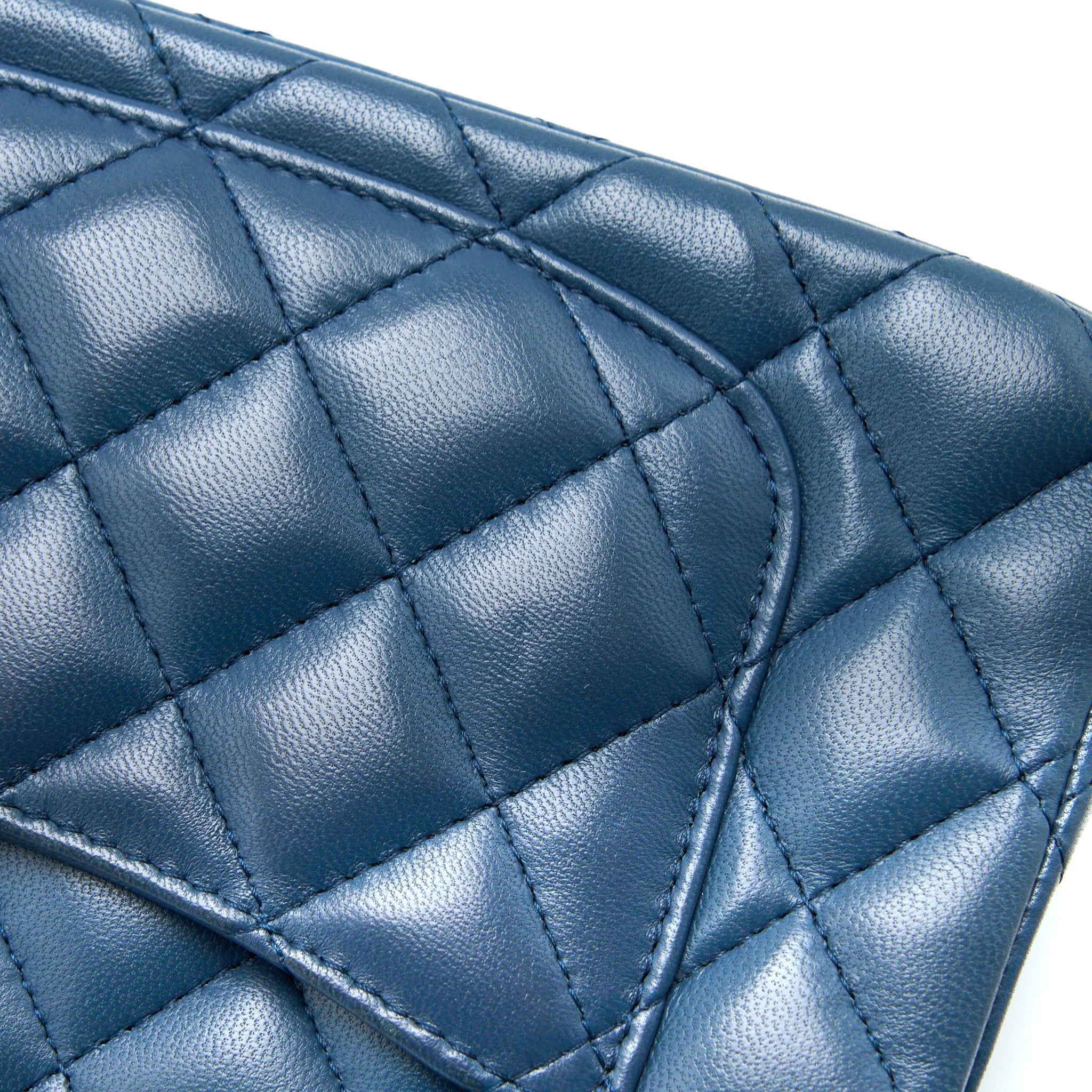 Chanel Mini Rectangular Flap Bag Lambskin Blue