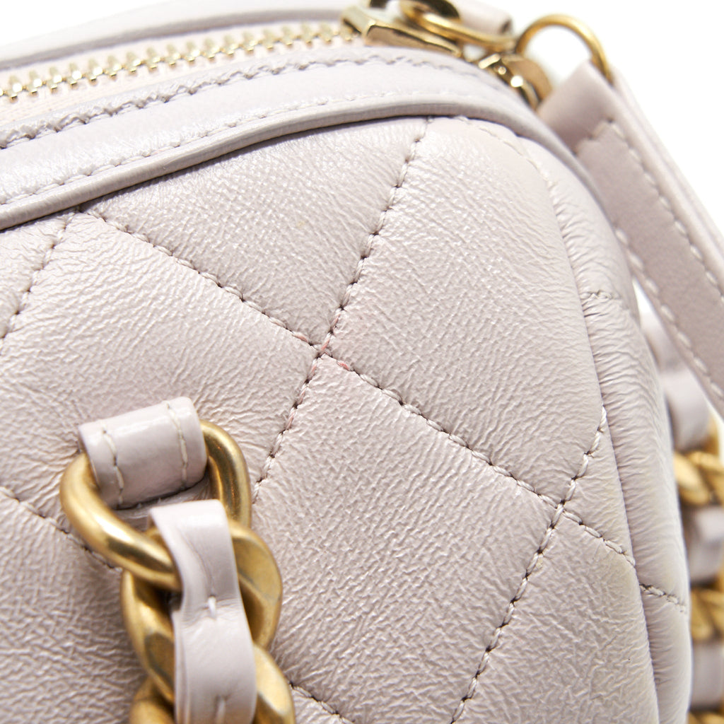 Chanel mini Bowling bag with chain light purple