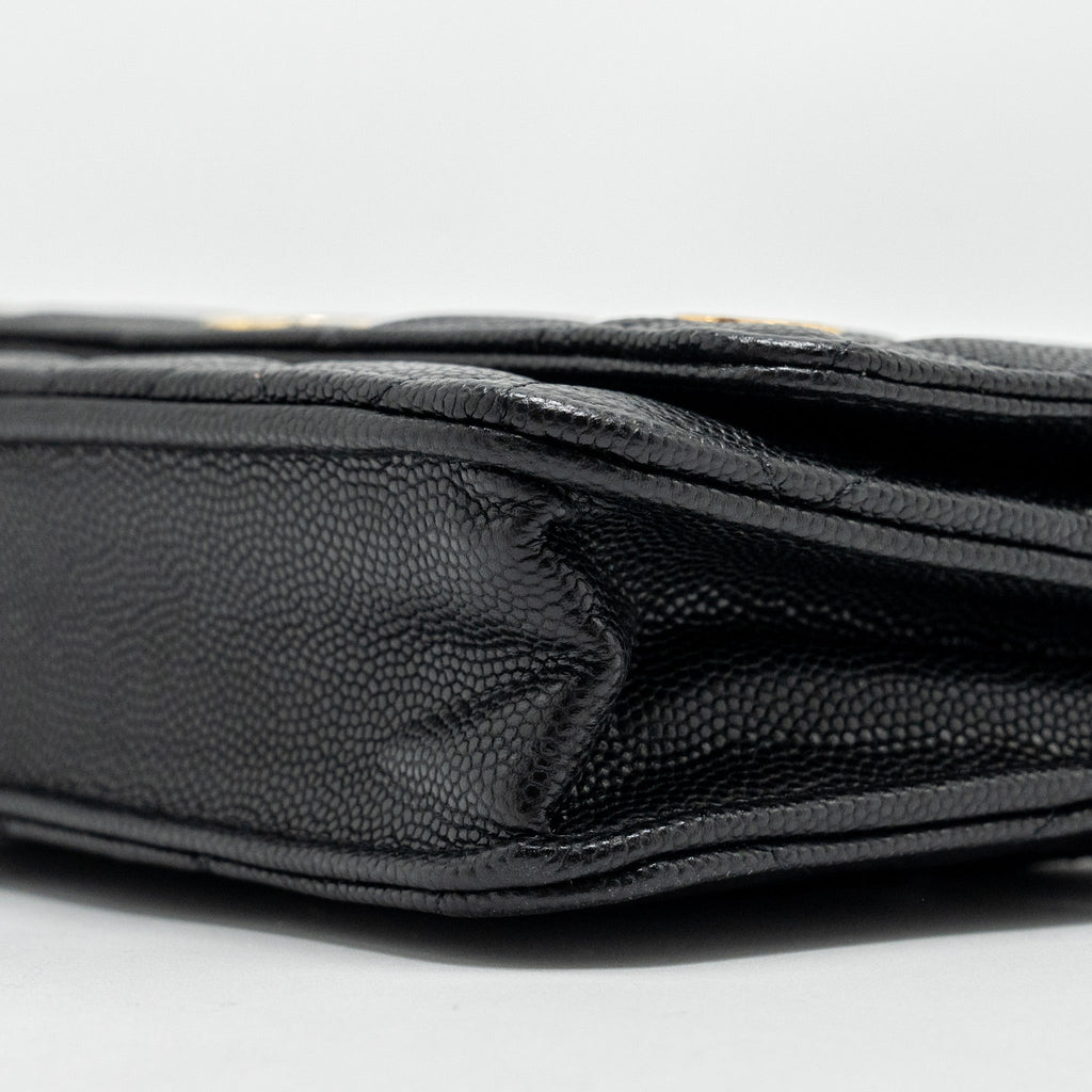 Chanel Coco Casino Wallet on Chain Caviar Black  (Microchip)