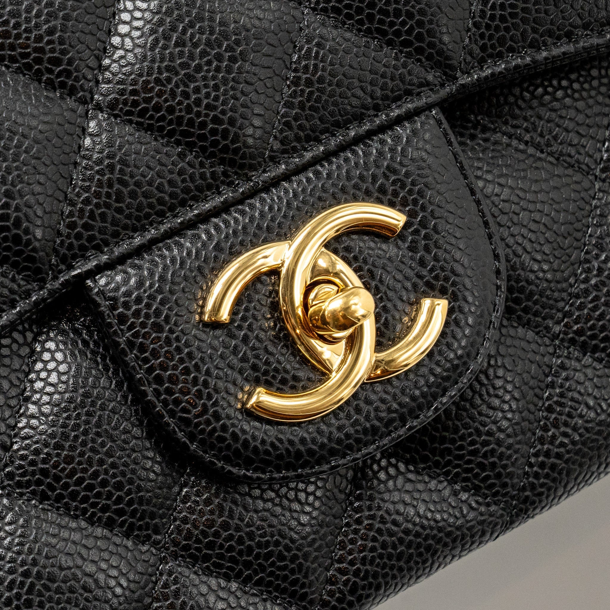 Chanel Maxi Classic Double Flap Bag Caviar Black