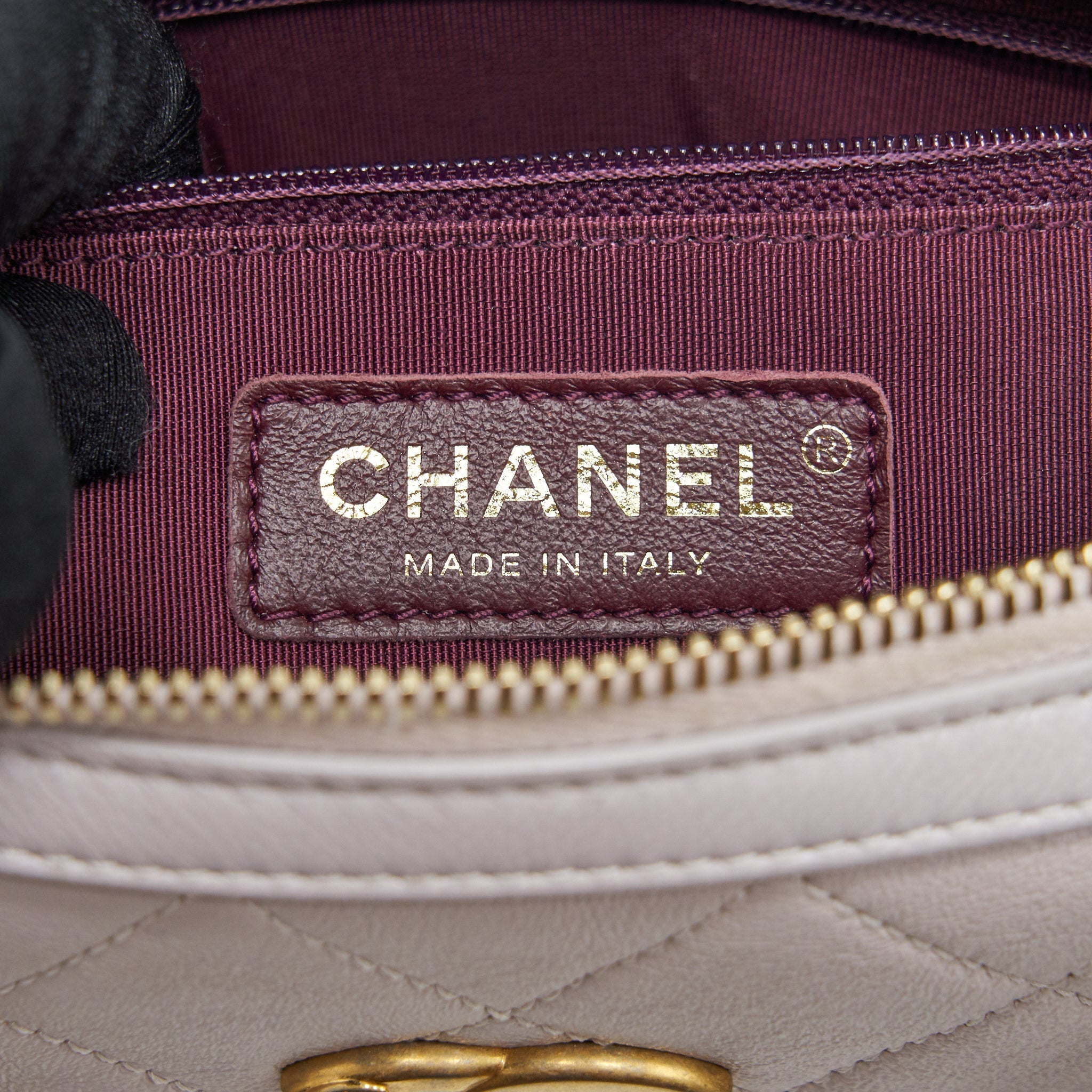Chanel mini Bowling bag with chain light purple