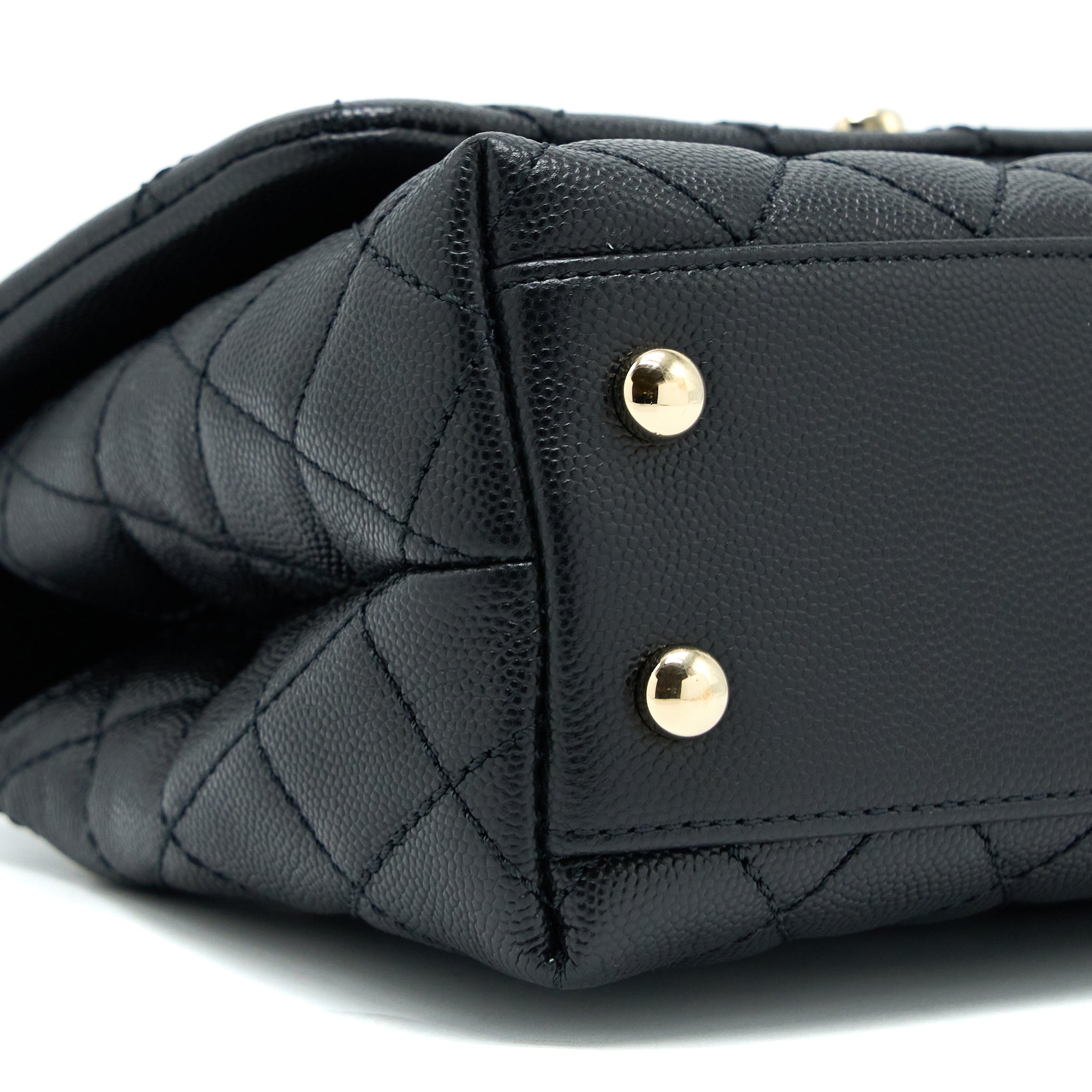 Chanel Small Coco Handle Caviar Black L