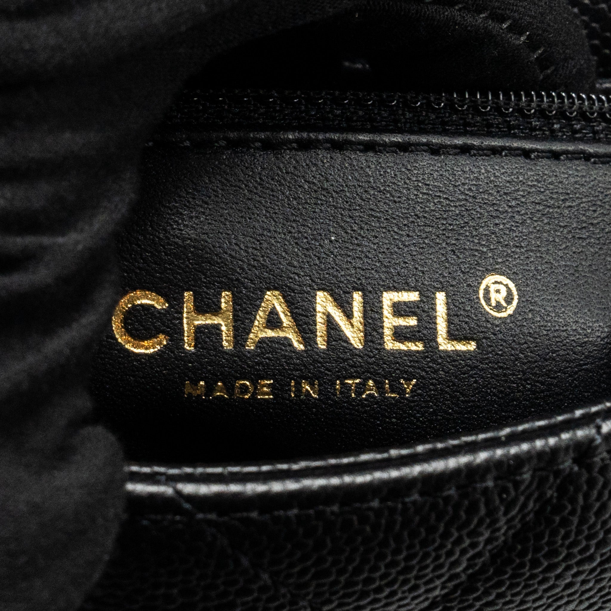 Chanel Coco Love Flap Bag Adjustable Chain Caviar Black  (microchip)