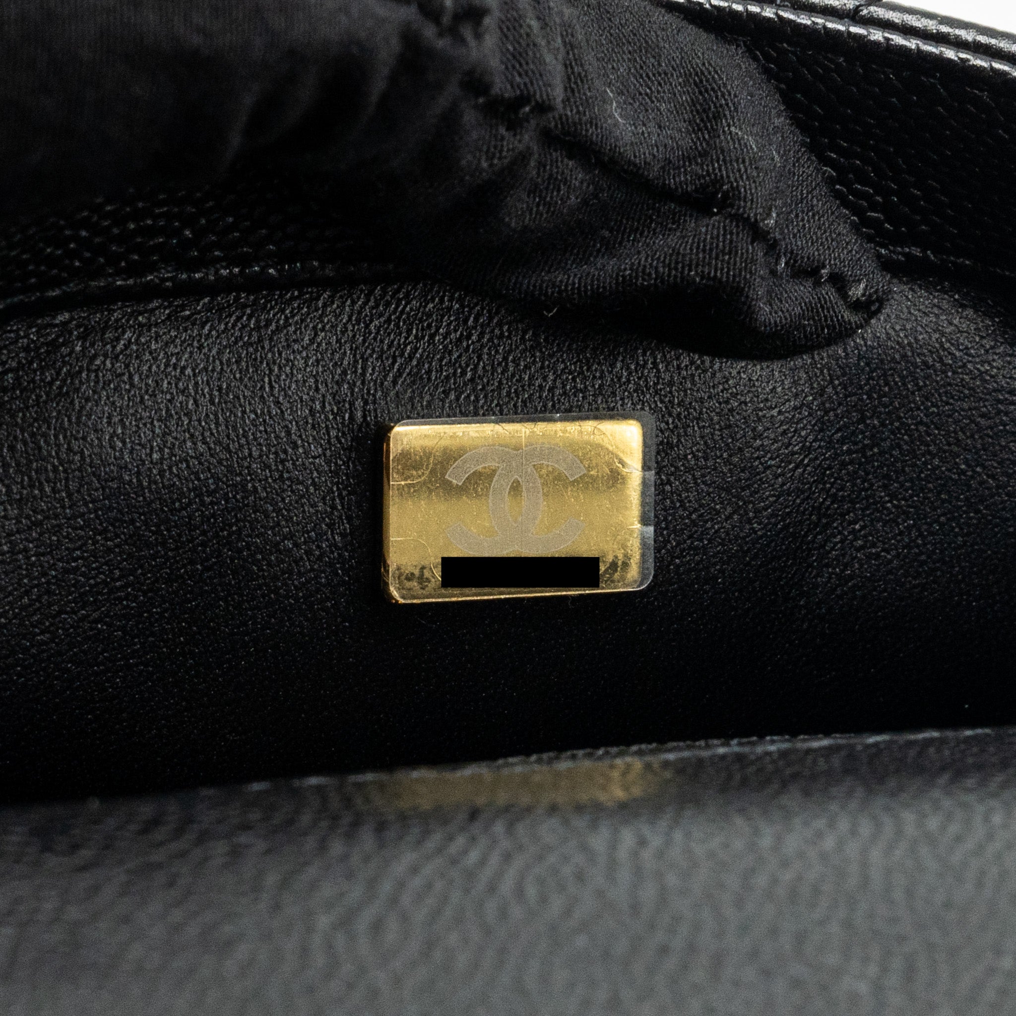 Chanel Coco Love Flap Bag Adjustable Chain Caviar Black  (microchip)