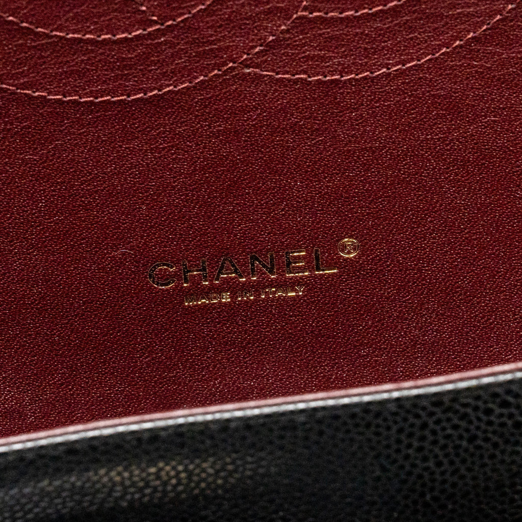 Chanel Maxi Classic Double Flap Bag Caviar Black