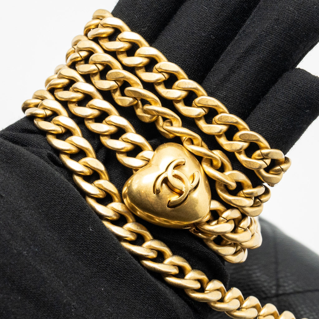Chanel Coco Love Flap Bag Adjustable Chain Caviar Black  (microchip)