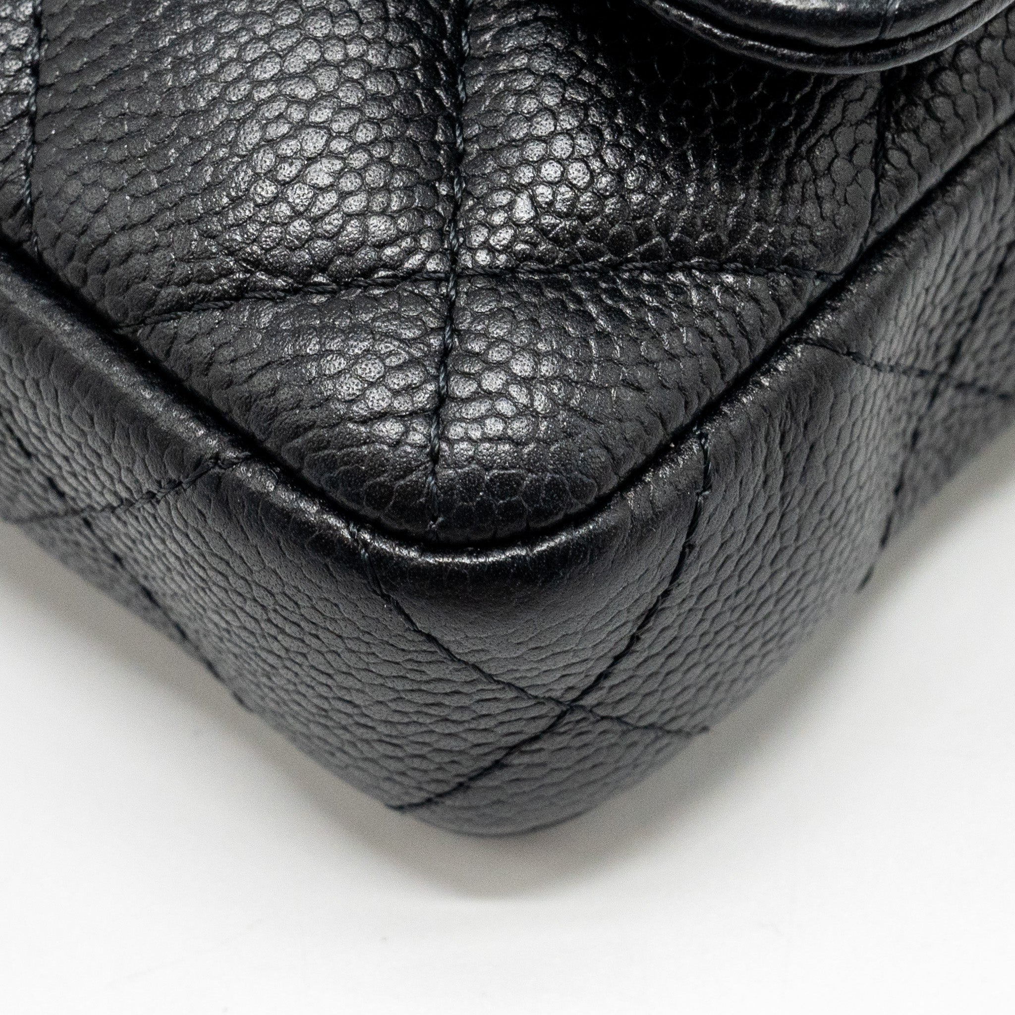 Chanel coco love mini flap wallet with chain caviar black  (Microchip)