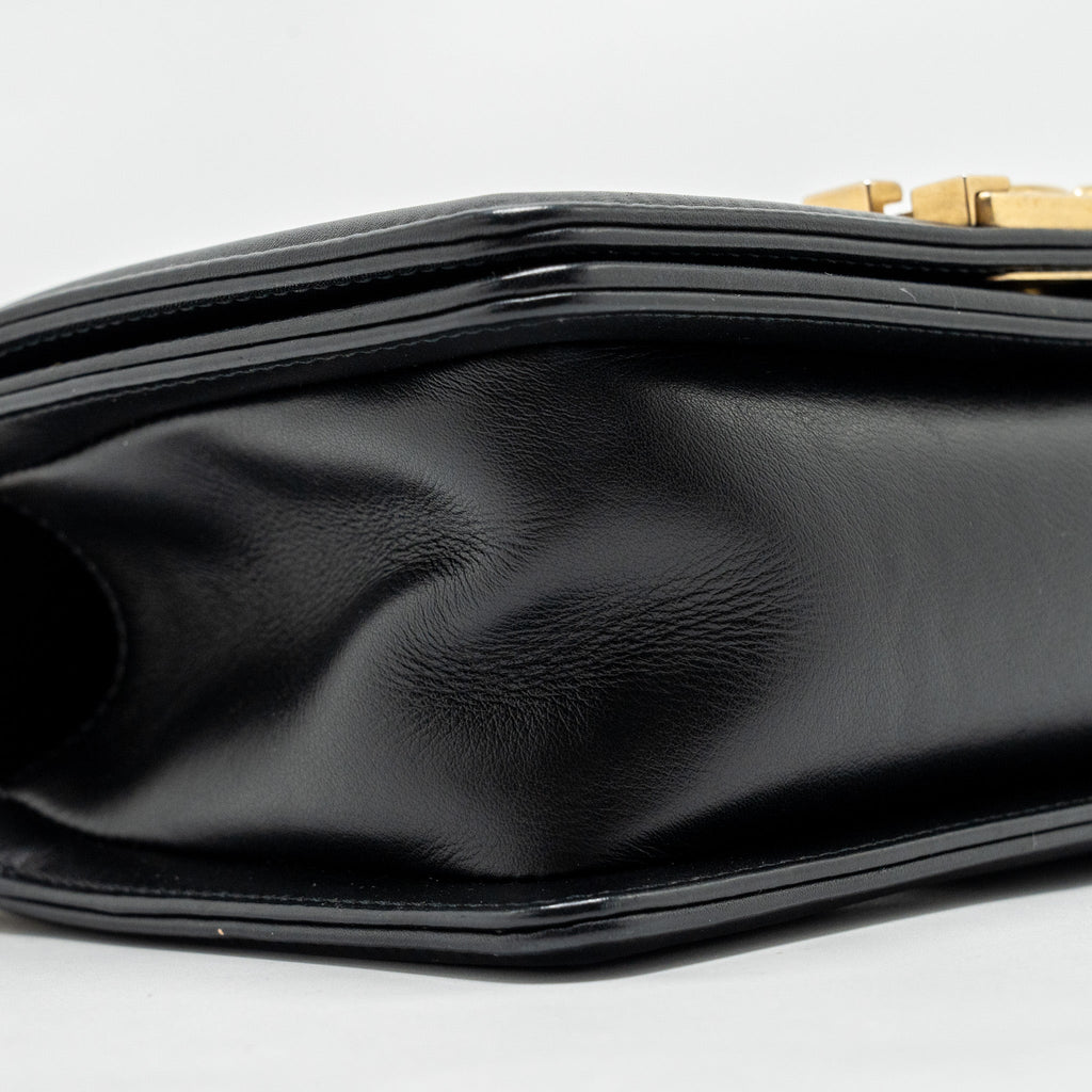 Chanel Small Boy Bag Calfskin Black  (Microchip)