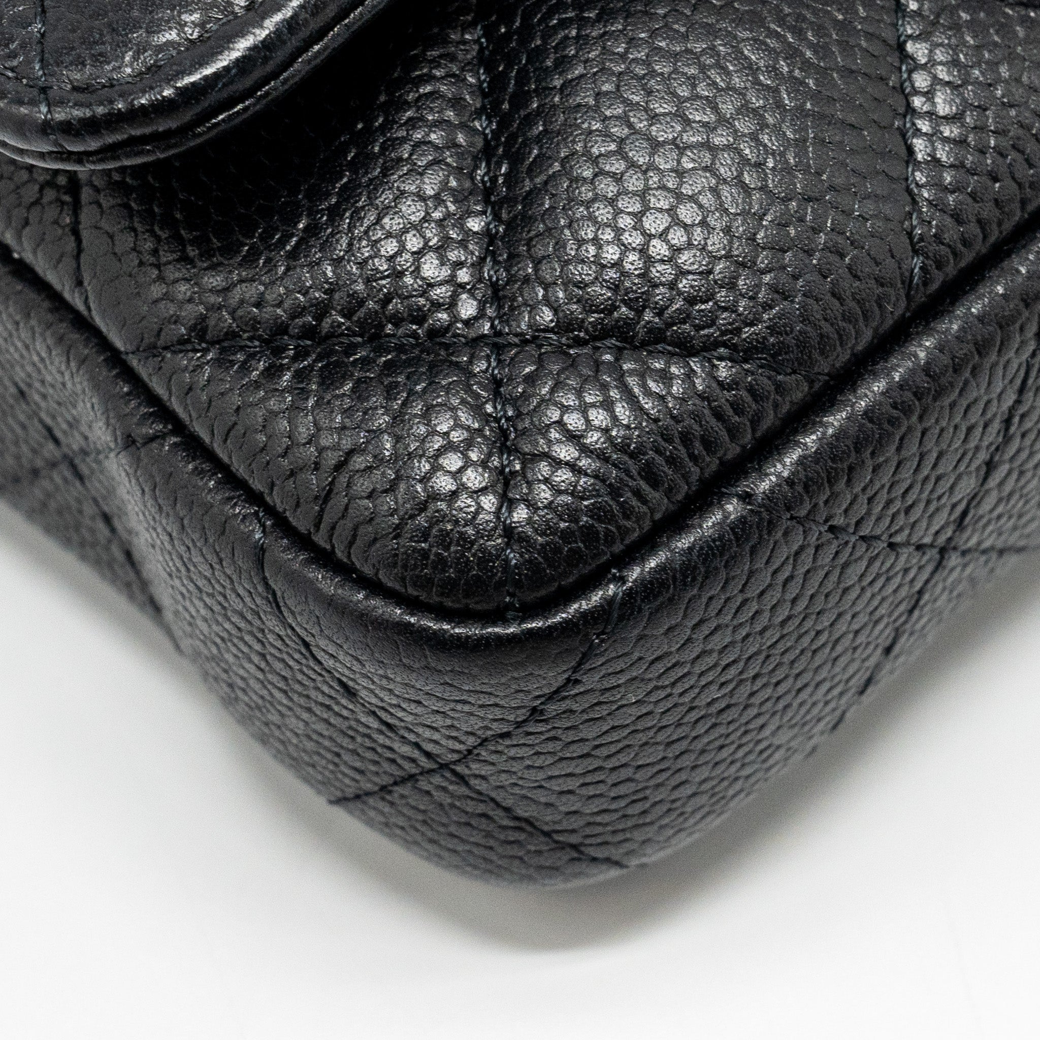 Chanel coco love mini flap wallet with chain caviar black  (Microchip)