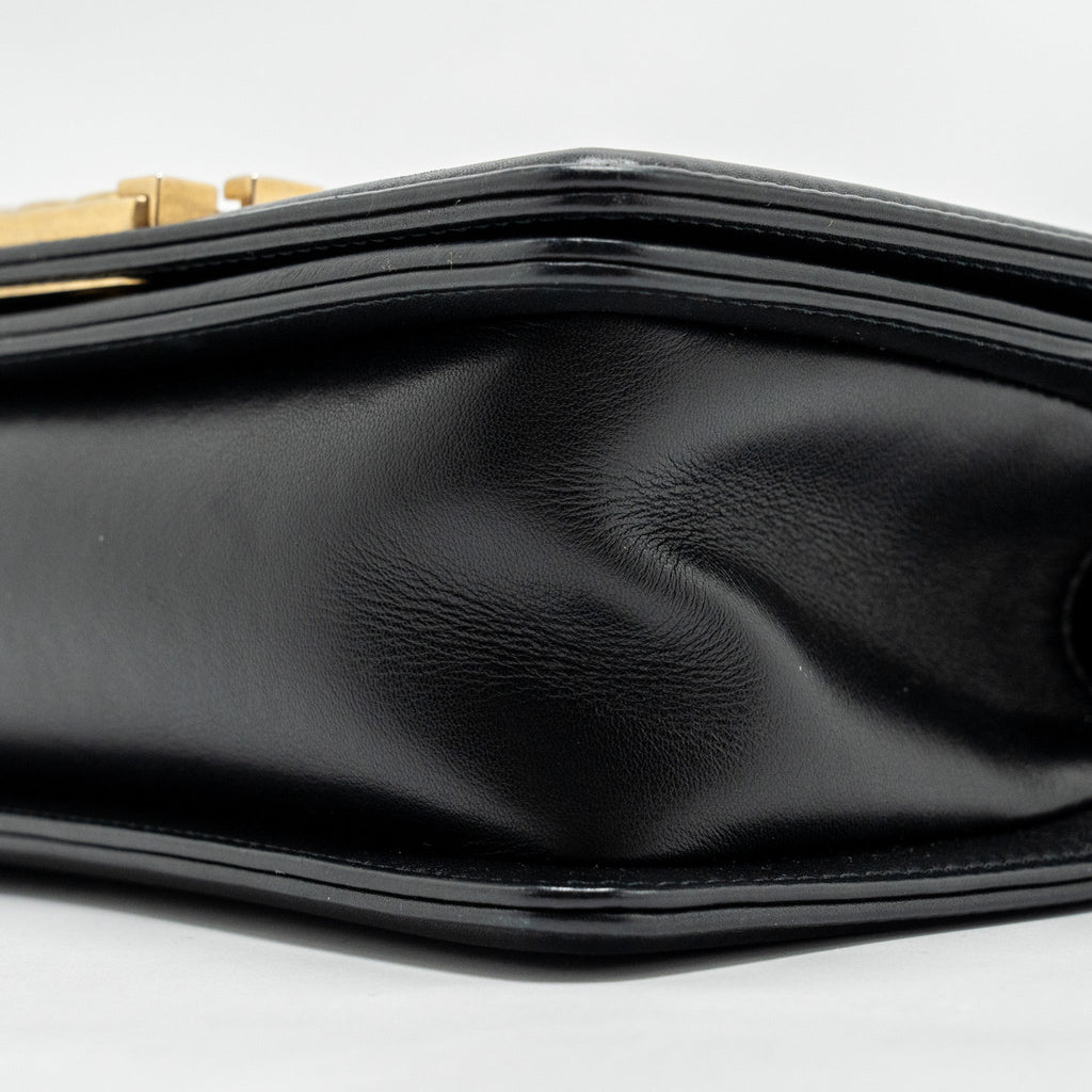 Chanel Small Boy Bag Calfskin Black  (Microchip)