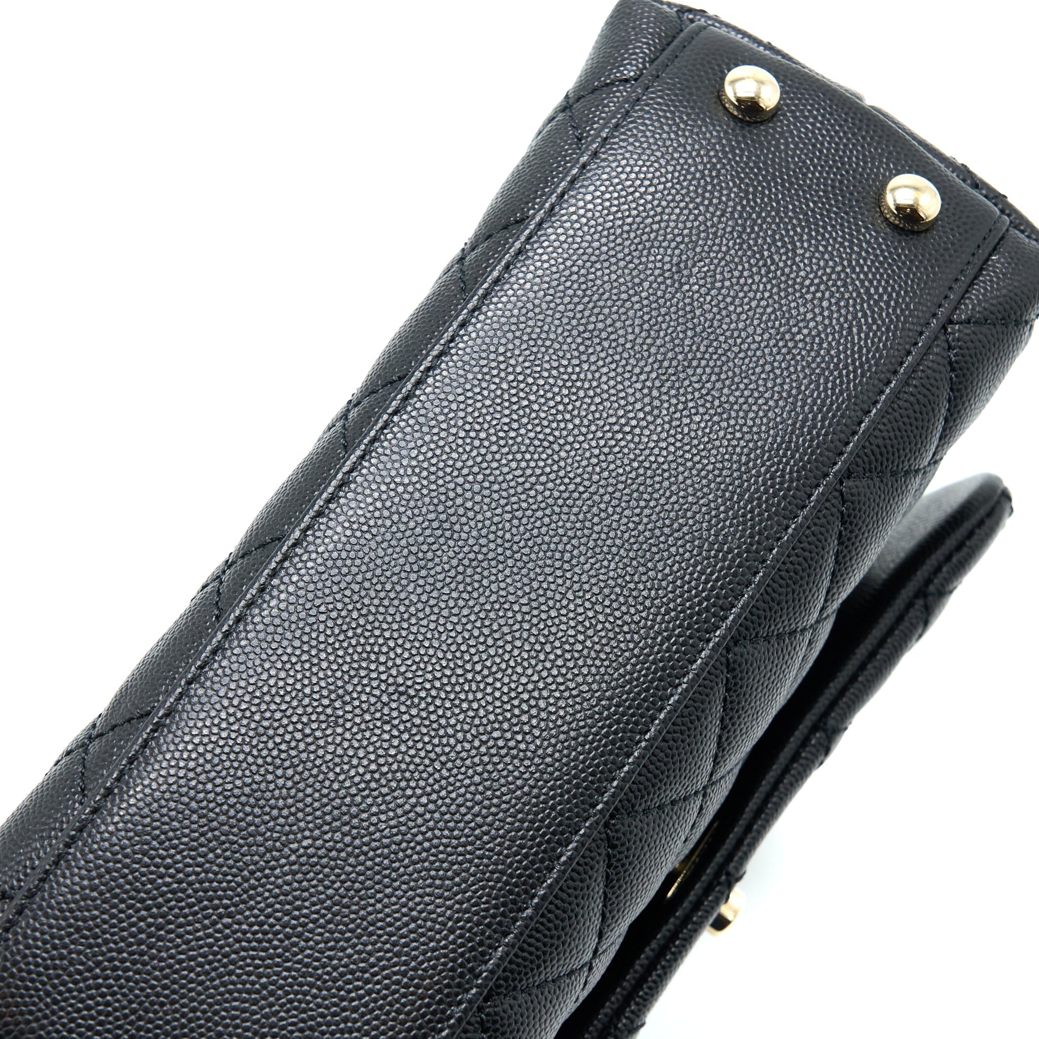 Chanel Small Coco Handle Caviar Black L