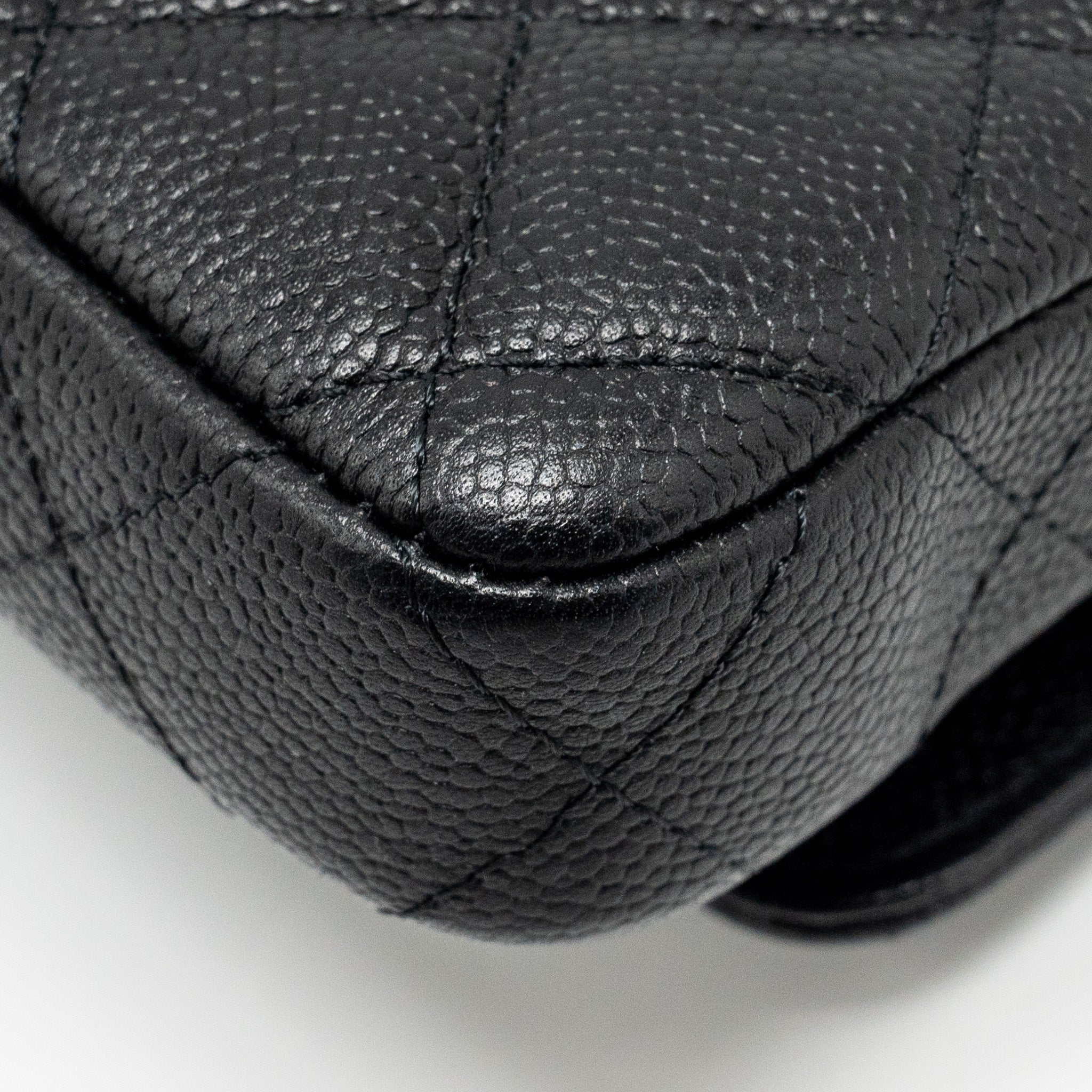 Chanel coco love mini flap wallet with chain caviar black  (Microchip)