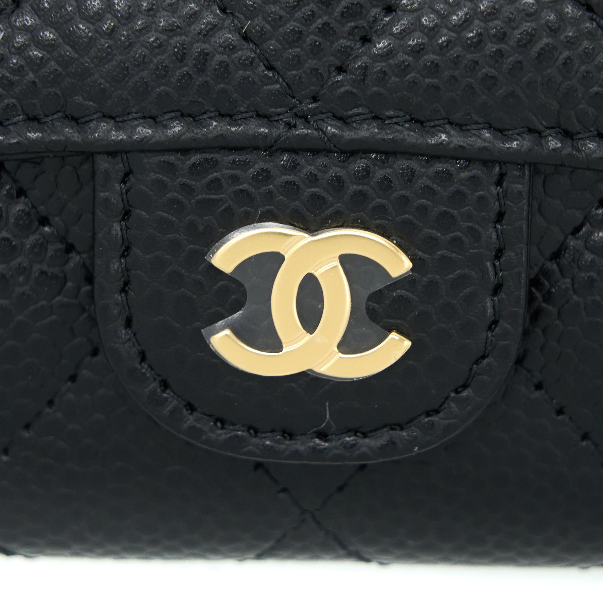 Chanel Classic Flap Card Holder Caviar Black  (Microchip)