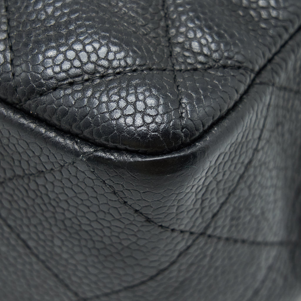 Chanel Jumbo Single Flap Bag Caviar Black
