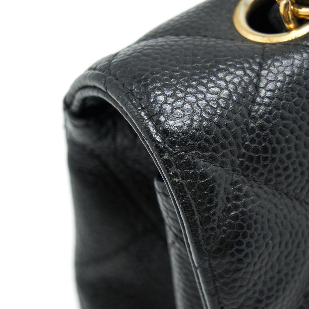 Chanel Jumbo Single Flap Bag Caviar Black