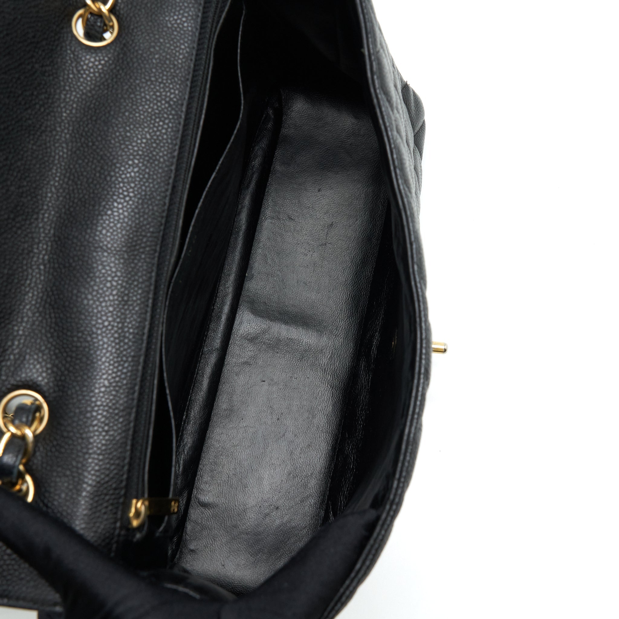 Chanel Jumbo Single Flap Bag Caviar Black