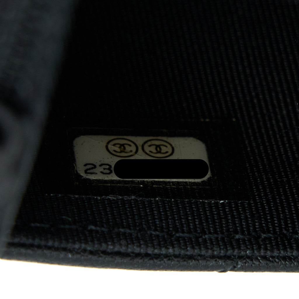 Chanel 2.55 So Black Wallet On Chain Calfskin With Black Hardware
